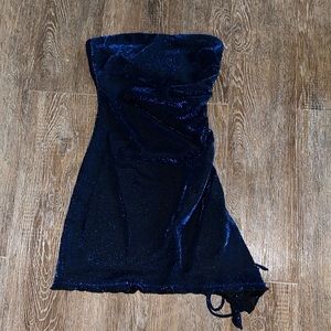 Princess Polly dark blue shimmer dress